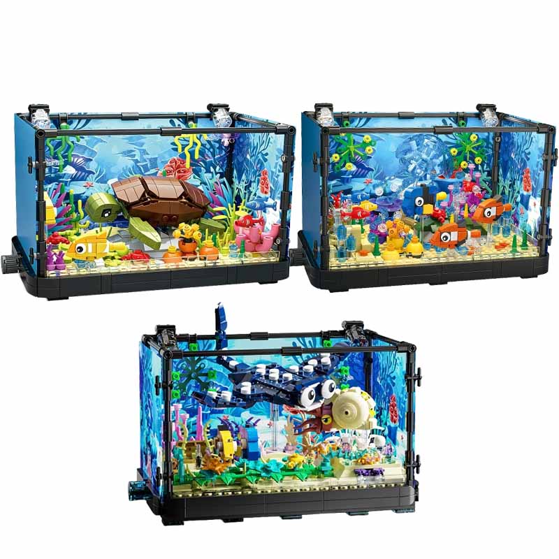 Marine Aquarium - Fish Tank Building Block Set with
