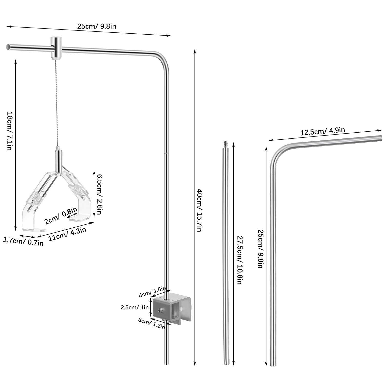2Pcs Aquarium Lamp Holder Supp - Aquarium Marine Lights 评论和价格
