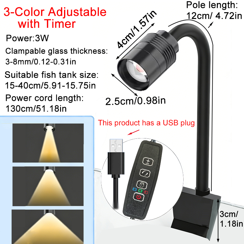 USB 3W South American Aquarium - Aquarium Marine Lights 评论和价格