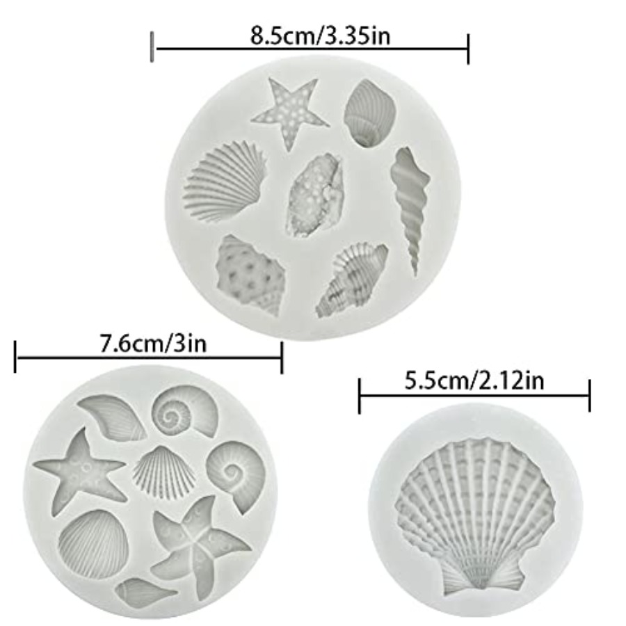 3 PCS Marine Theme Cake Fondan - Marine Coral 评论和价格