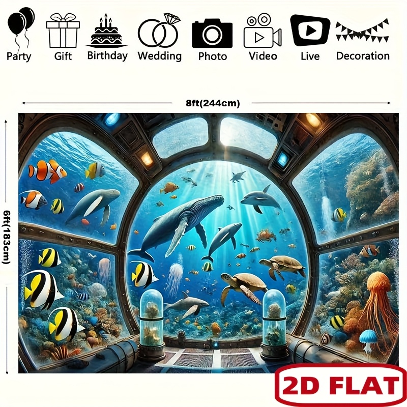 Underwater Submarine Window Wh - Ocean Aquarium 评论和价格