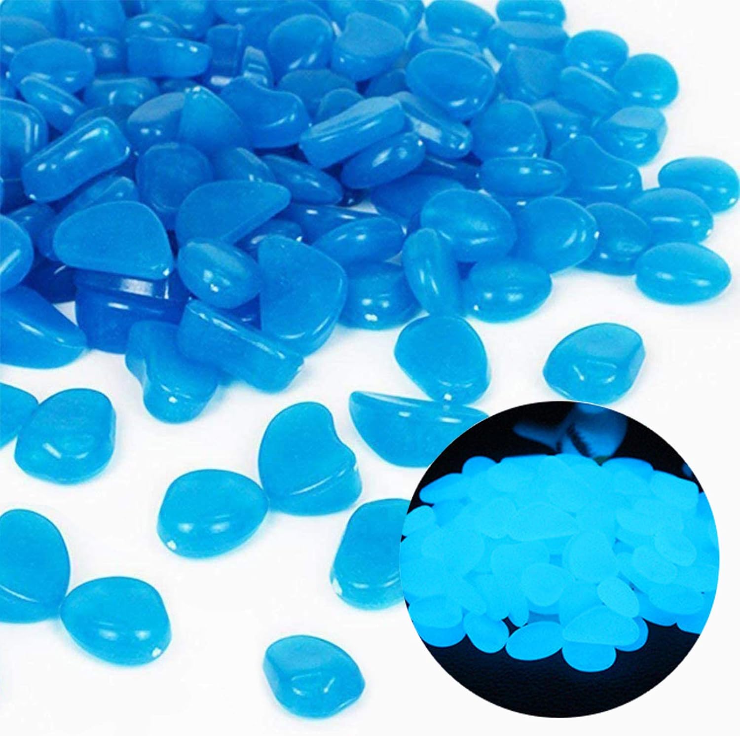 Fish Tank Rocks Glow Blue Pebb - Ocean Aquarium 评论和价格