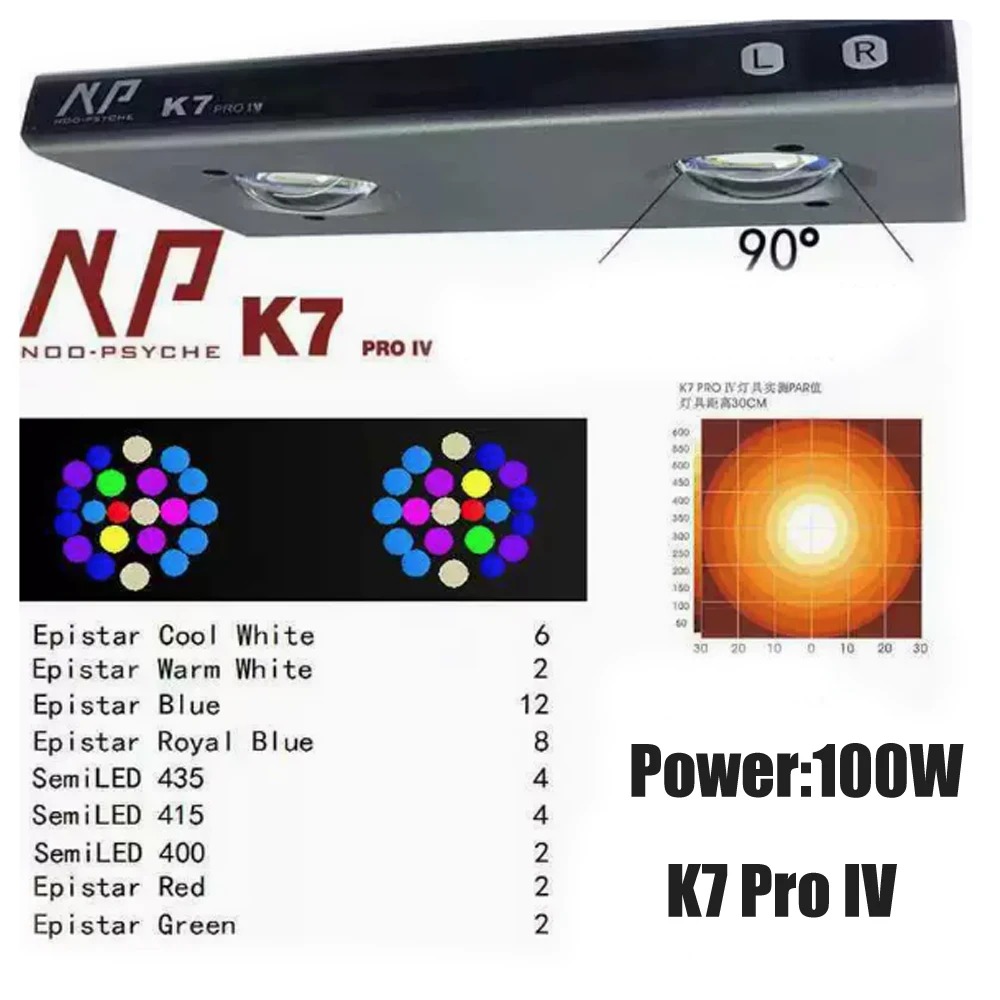 Noopsyche NP K7Pro IV 100W App - Reef Aquarium 评论和价格
