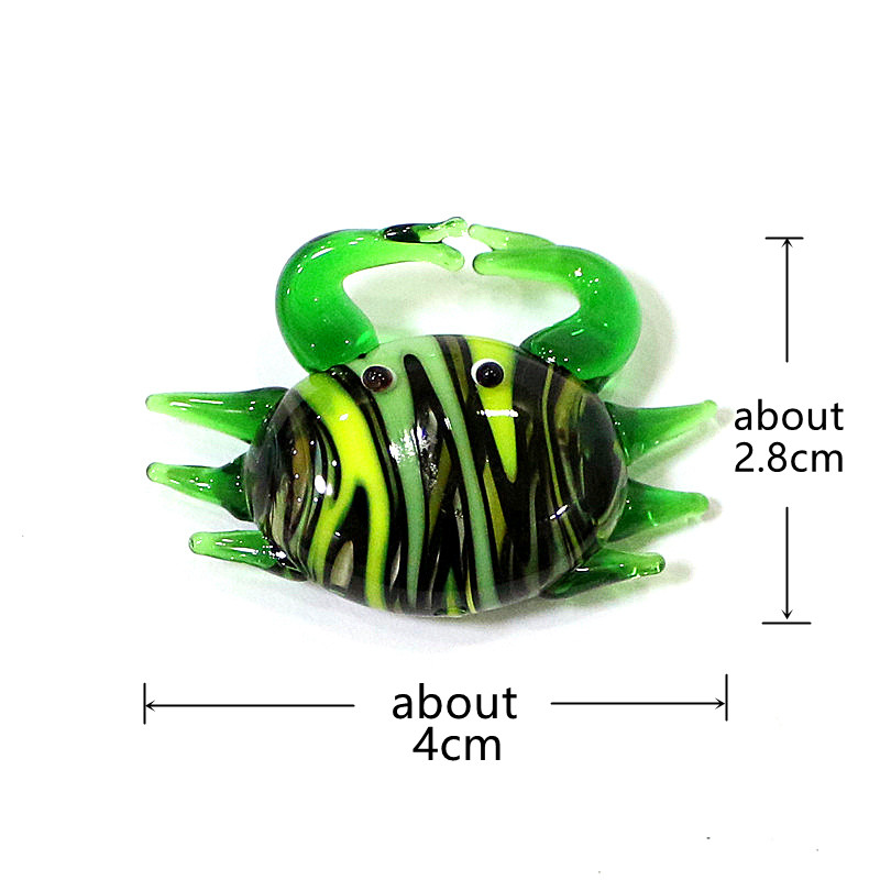 Handmade Cute Mini Glass Crab  - Marine Aquarium 评论和价格