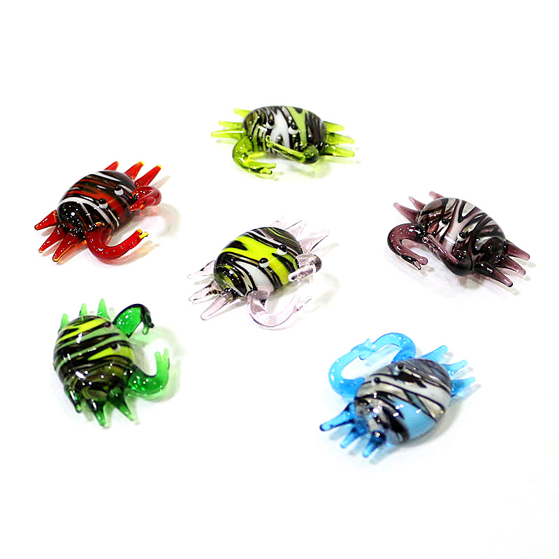 Handmade Cute Mini Glass Crab  - Marine Aquarium 评论和价格