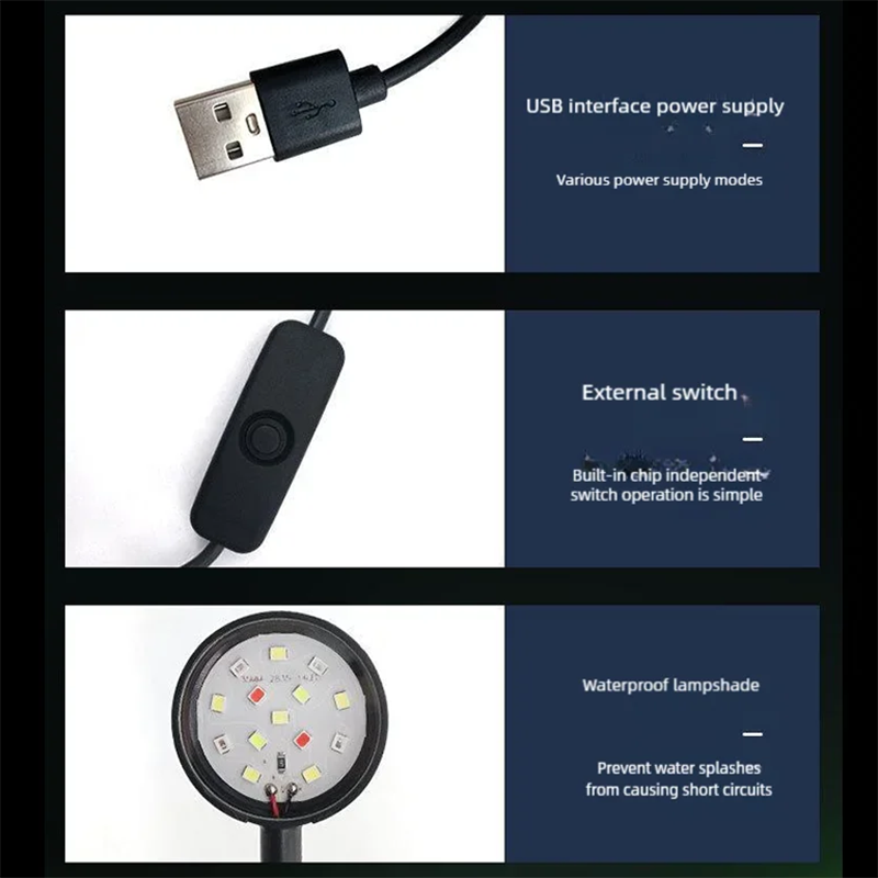 USB LED Fish Tank Clip Lamp Hi - Aquarium Marine Lights 评论和价格