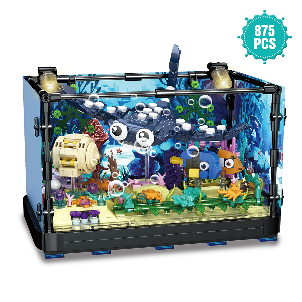 Fish Tank Block Set with Light - Marine Aquarium Cube 评论和价格