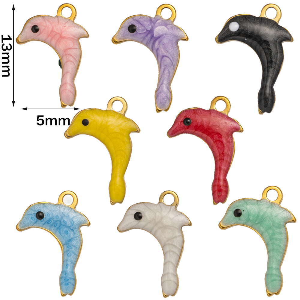 10pcs Stainless Steel Enamel M - Marine Coral 评论和价格