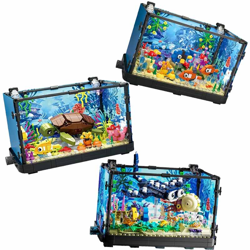 Fish Tank Building Block Set w - Marine Aquarium Cube 评论和价格