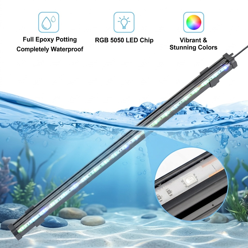 USB LED Aquarium Air Bubble Li - Aquarium Marine Lights 评论和价格